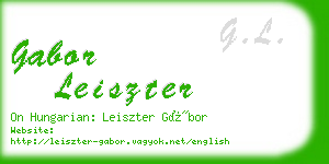 gabor leiszter business card